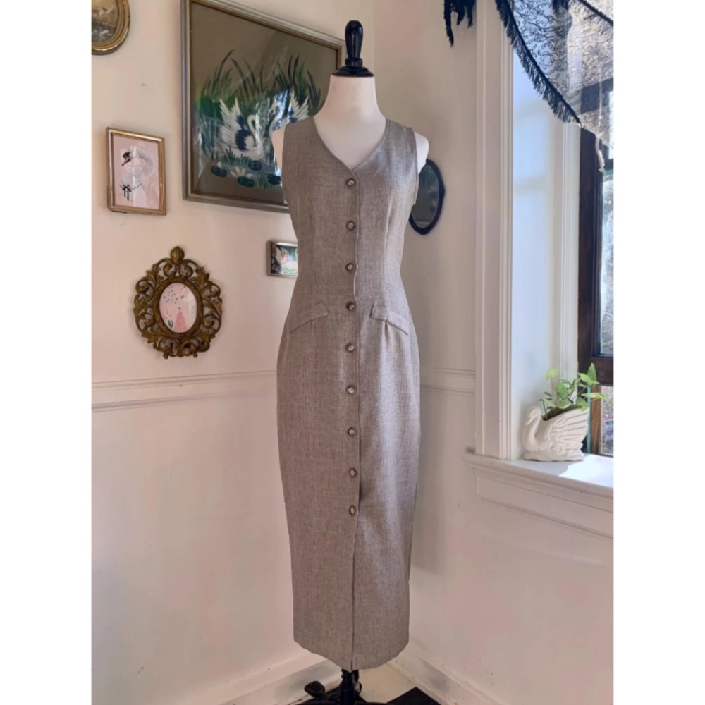Vintage 1990’s Button Front Duster Dress!